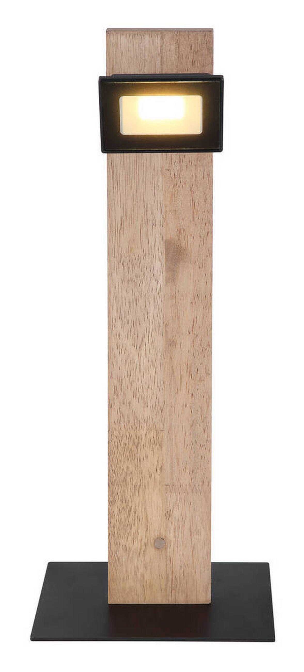 LED-TISCHLEUCHTE 18/12/45 cm   - Klar/Dunkelbraun, Natur, Glas/Holz (18/12/45cm) - Globo