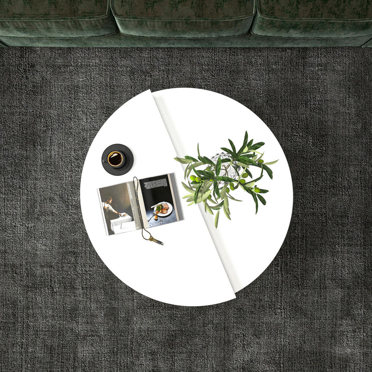 COUCHTISCHSET Dolunay Couchtisch Weiß  - Weiß, Design, Holzwerkstoff - Livetastic