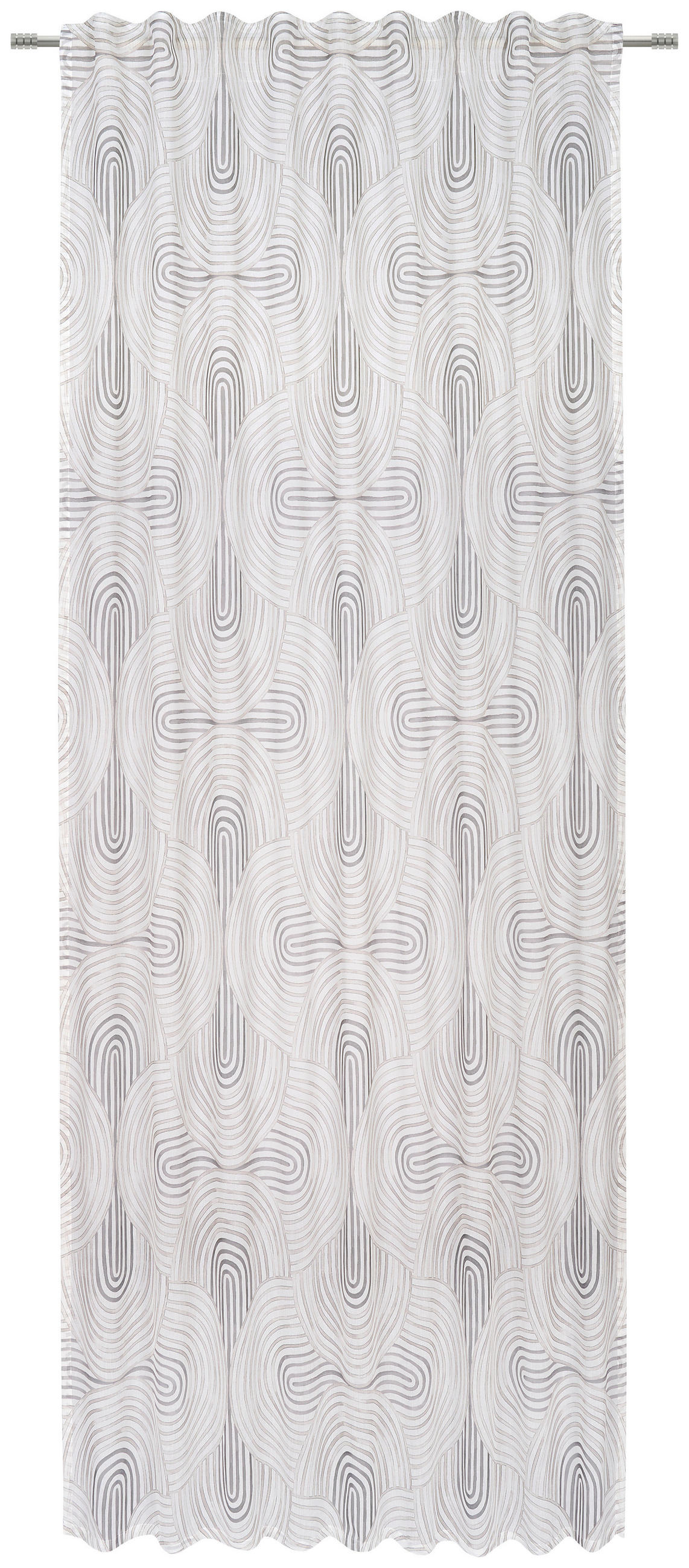 FERTIGVORHANG ROMANCE halbtransparent 140/255 cm   - Grau, Design, Textil (140/255cm) - Novel
