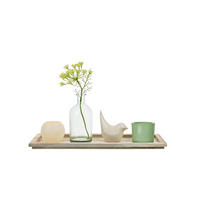 KERZENHALTER-SET - Multicolor, LIFESTYLE, Glas/Holz (40/12,5/11cm) - Ambia Home