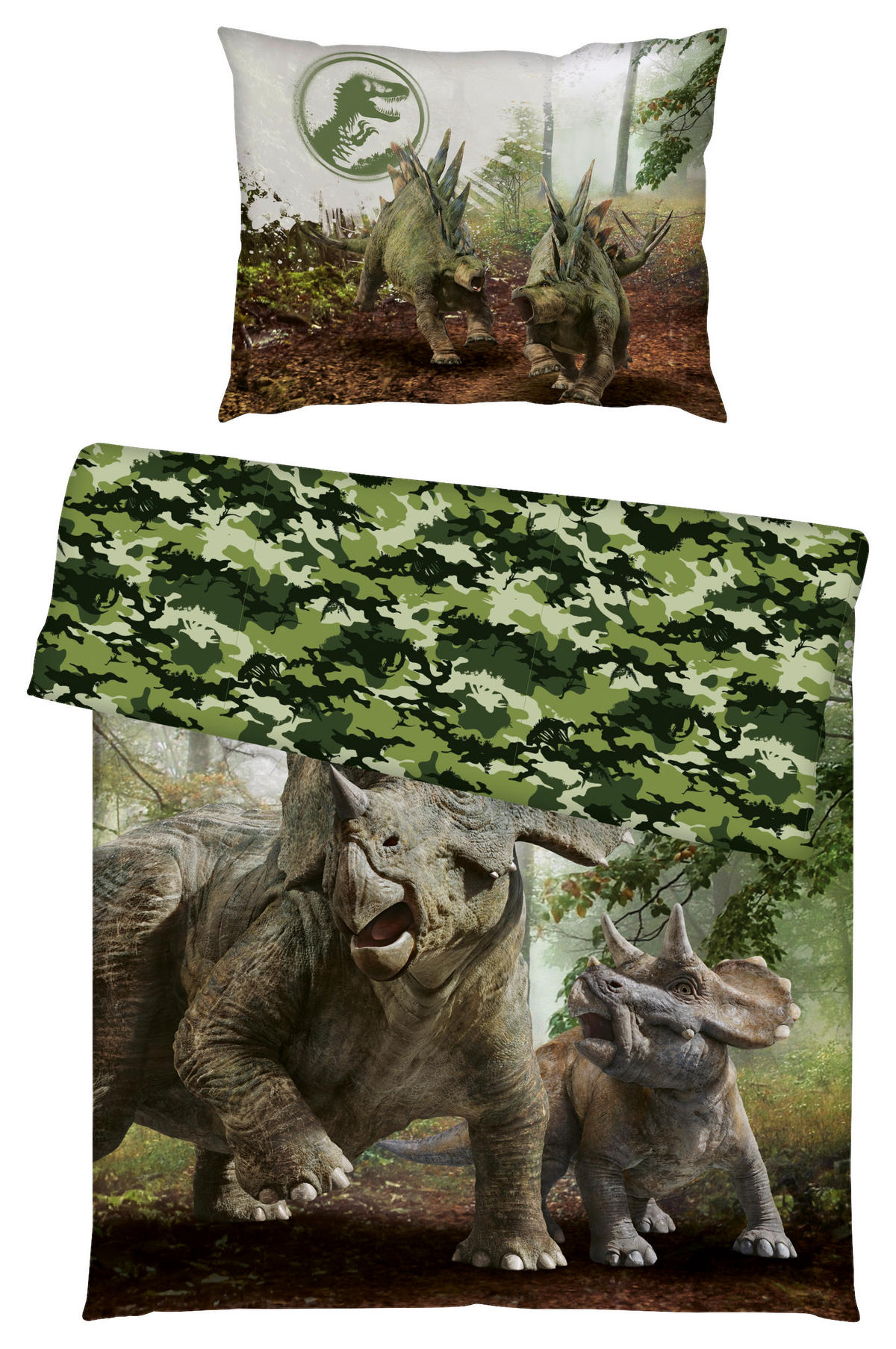 DET. OBLIEČKY JURSKÝ SVET 140/200 cm  - hnedá/biela, Konventionell, textil (140/200cm)