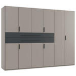 KLEIDERSCHRANK  in Graphitfarben, Grau, Sahara  - Graphitfarben/Grau, Design, Holzwerkstoff (270/208/65cm) - Carryhome