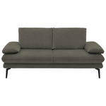 2,5-SITZER Dieter Knoll in Velours Grau  - Beige/Schwarz, Design, Textil/Metall (196/89/104cm) - Dieter Knoll