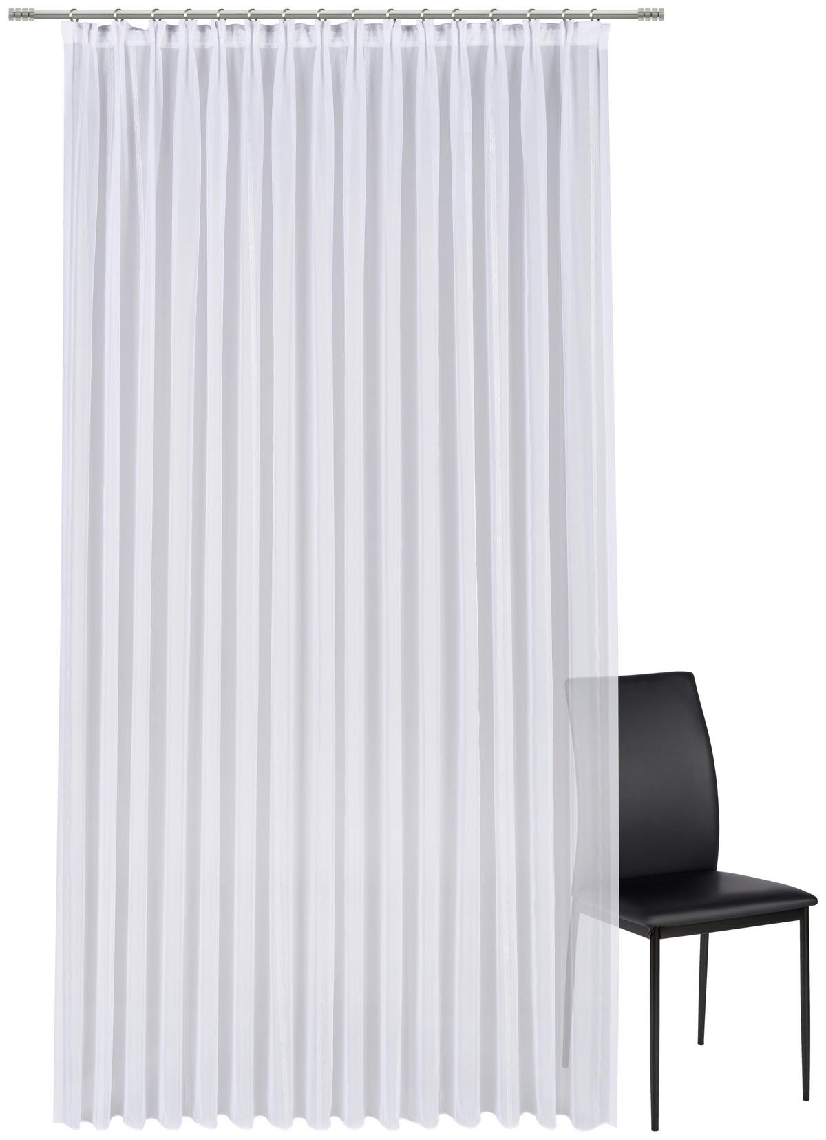 FERTIGSTORE  halbtransparent   300/245 cm  - Weiß, Basics, Textil (300/245cm) - Esposa