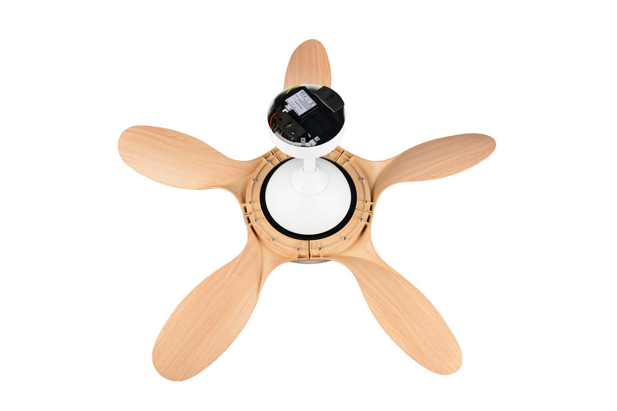 DECKENVENTILATOR - Braun/Weiß, Design, Kunststoff (108/43cm)