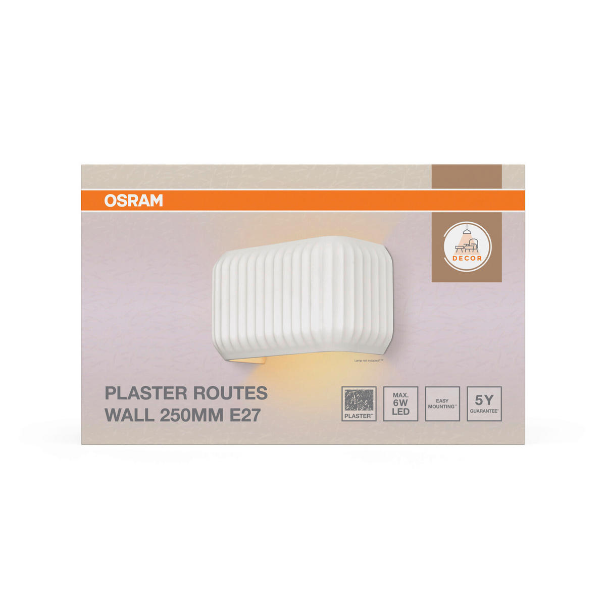 WANDLEUCHTE 25/11/15 cm   - Weiß, Basics, Stein (25/11/15cm) - Osram