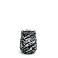 POHÁR NA ZUBNÉ KEFKY čierna, biela - čierna/biela, Basics, sklo (8,6/11/8,6cm) - Sadena