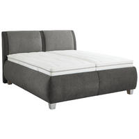 ČALÚNENÁ POSTEĽ, 180/200 cm, sivá, modrosivá - sivá/biela, Design, drevo/kompozitné drevo (180/200cm) - Beldomo - Sleep