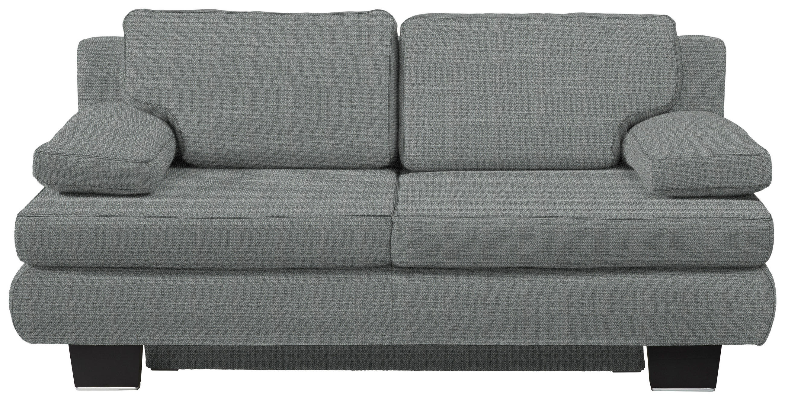 SCHLAFSOFA Textil Grau  - Wengefarben/Grau, Design, Holz/Textil (203/94/100cm) - Novel