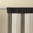 FADENVORHANG transparent  - Silberfarben/Schwarz, Basics, Textil (90/245cm) - Boxxx