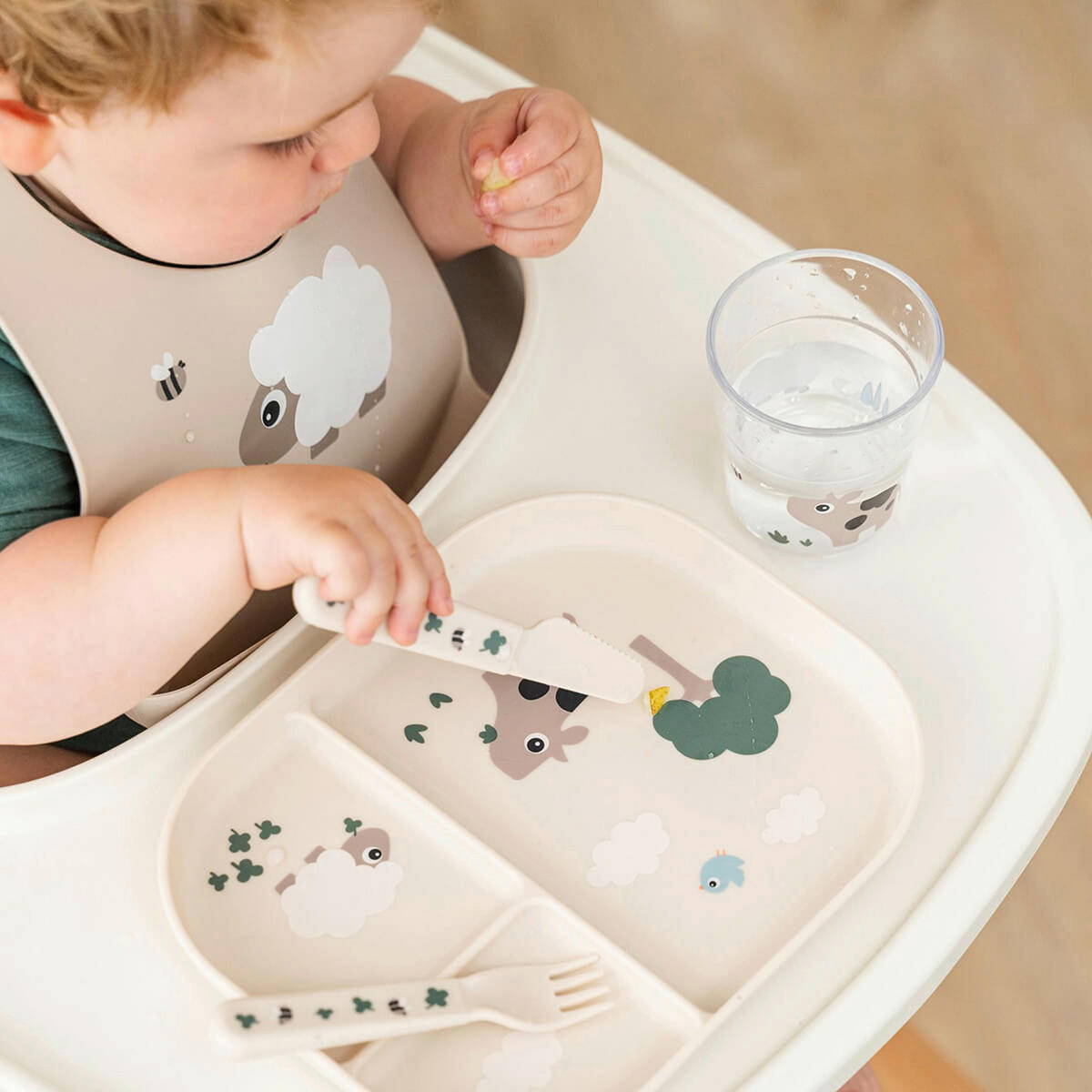 KINDERGLAS 180 ml  - Sandfarben/Transparent, Basics, Kunststoff (7,3/7,3/8cm) - done by deer