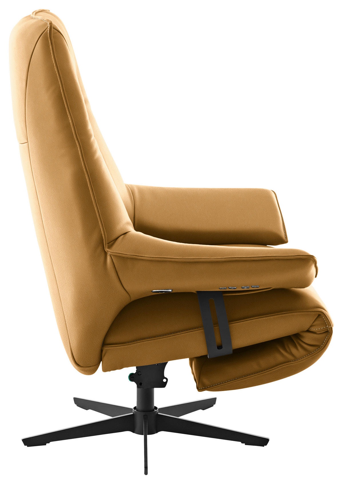 RELAXSESSEL in Leder Bernsteinfarben  - Beige/Bernsteinfarben, Design, Leder/Metall (92/79/82cm) - Dieter Knoll