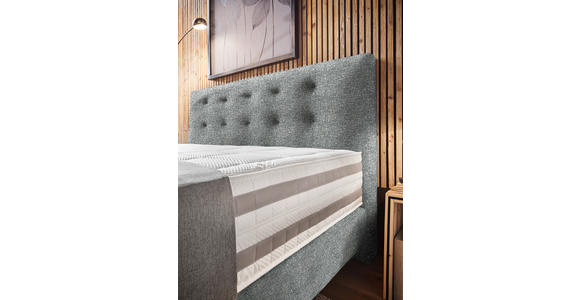 BOXSPRINGBETT 160/200 cm  in Grau  - Grau, KONVENTIONELL, Holz/Textil (160/200cm) - Dieter Knoll