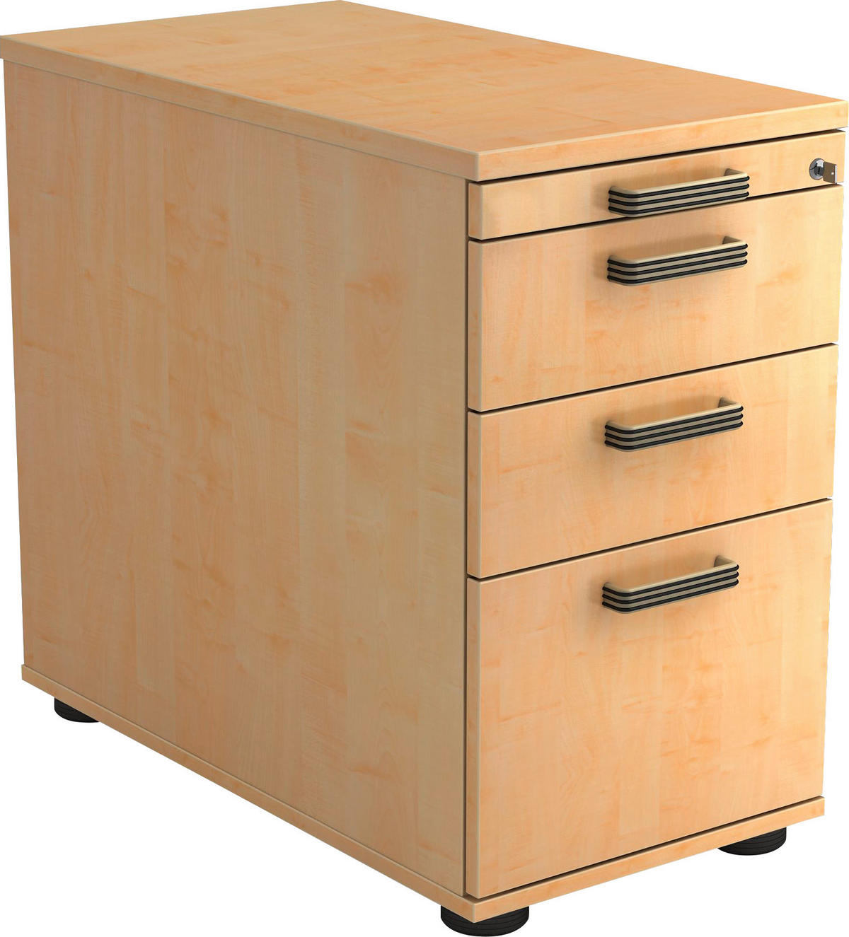 ANSTELLCONTAINER Ahornfarben  - Ahornfarben/Alufarben, KONVENTIONELL, Holzwerkstoff/Kunststoff (42,8/72-76/80cm) - Venda