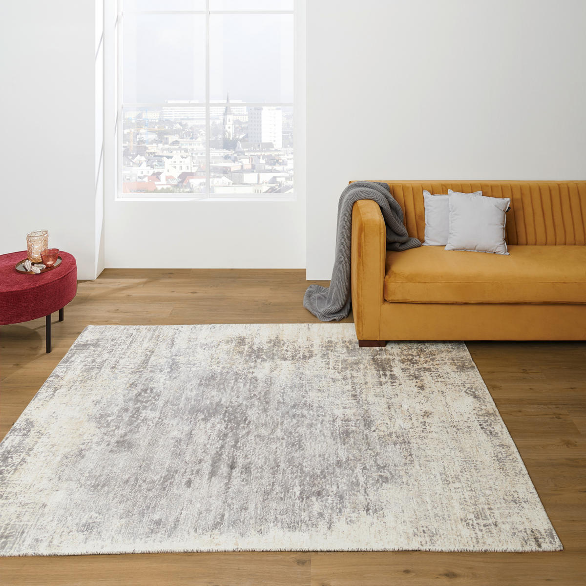 ORIENTTEPPICH 80/300 cm Sky Dancer Grau  - Grau, Trend, Naturmaterialien/Textil (80/300cm) - Cazaris