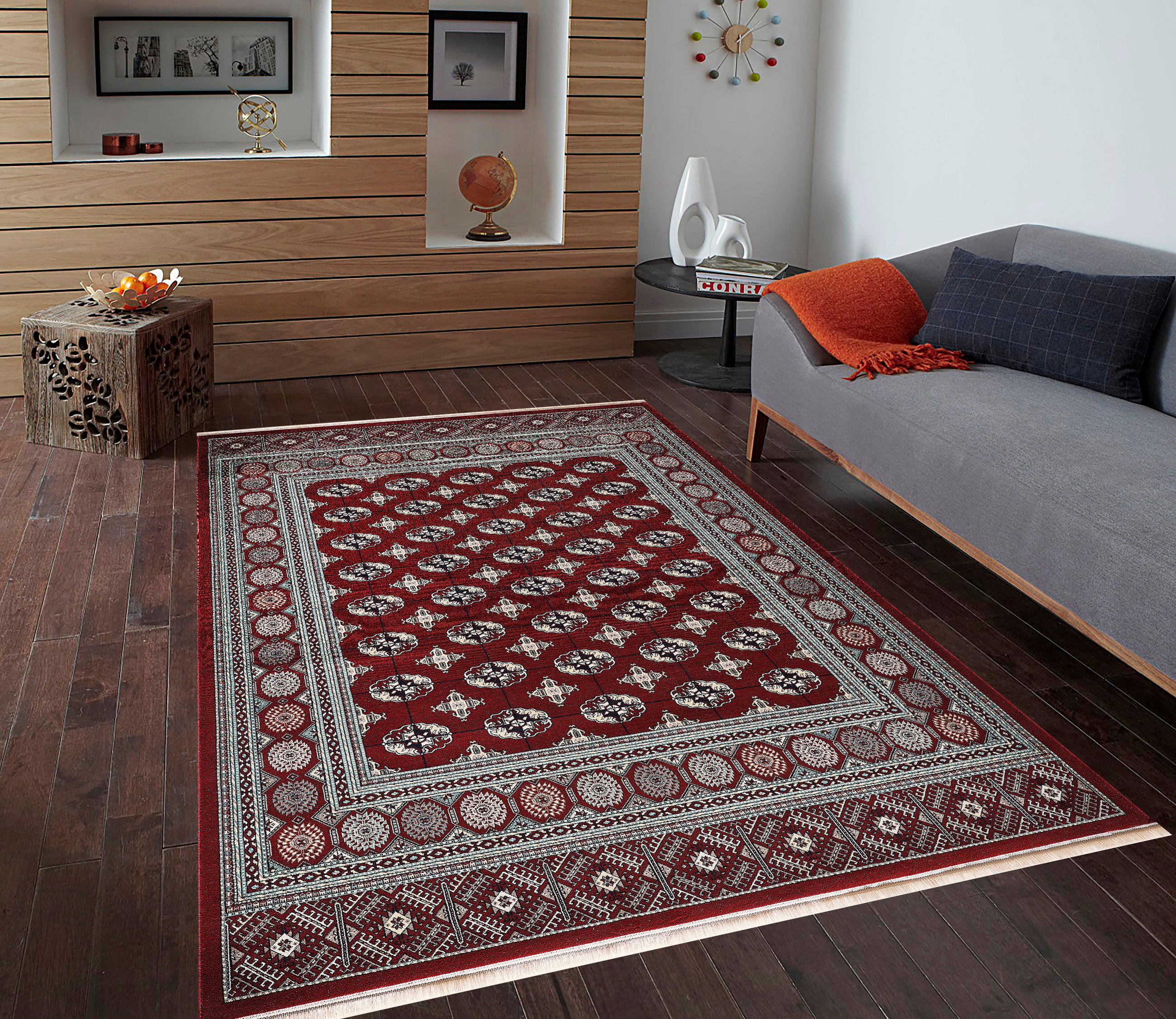VINTAGE-TEPPICH 120/170 cm Semerkand Dunkelrot  - Dunkelrot, LIFESTYLE, Textil (120/170cm)