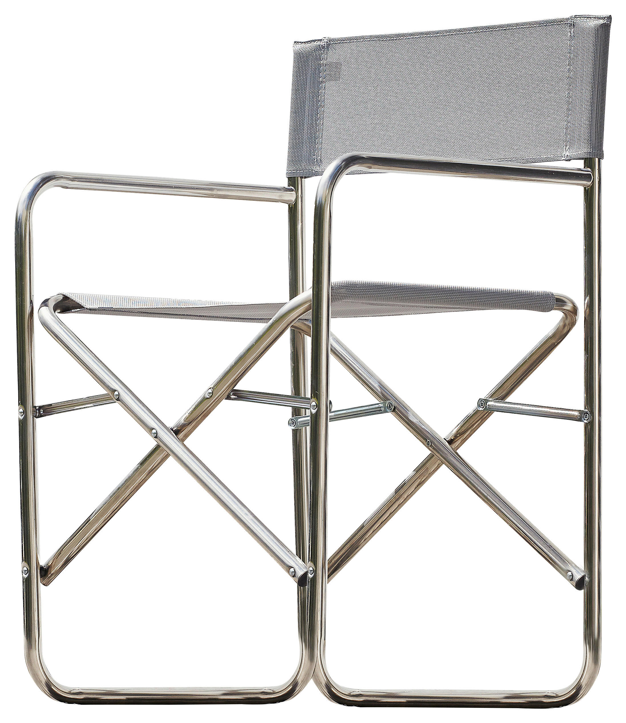 REGIESTUHL Aluminium Grau, Alufarben  - Alufarben/Grau, Design, Textil/Metall (51/83/44cm) - FIAM