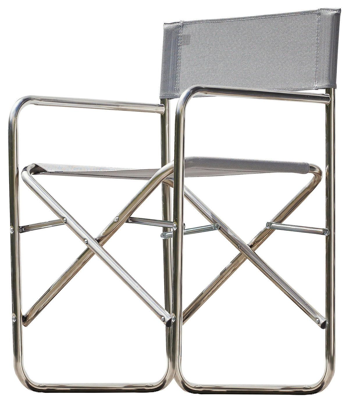 REGIESTUHL Aluminium Grau, Alufarben  - Alufarben/Grau, Design, Textil/Metall (51/83/44cm) - FIAM