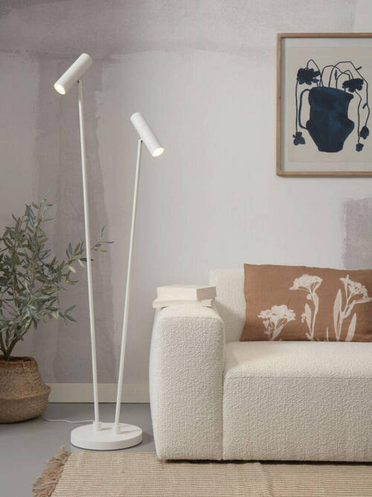 STEHLEUCHTE 30/162 cm    - Weiß, Trend, Metall (30/162cm) - It's about Romi