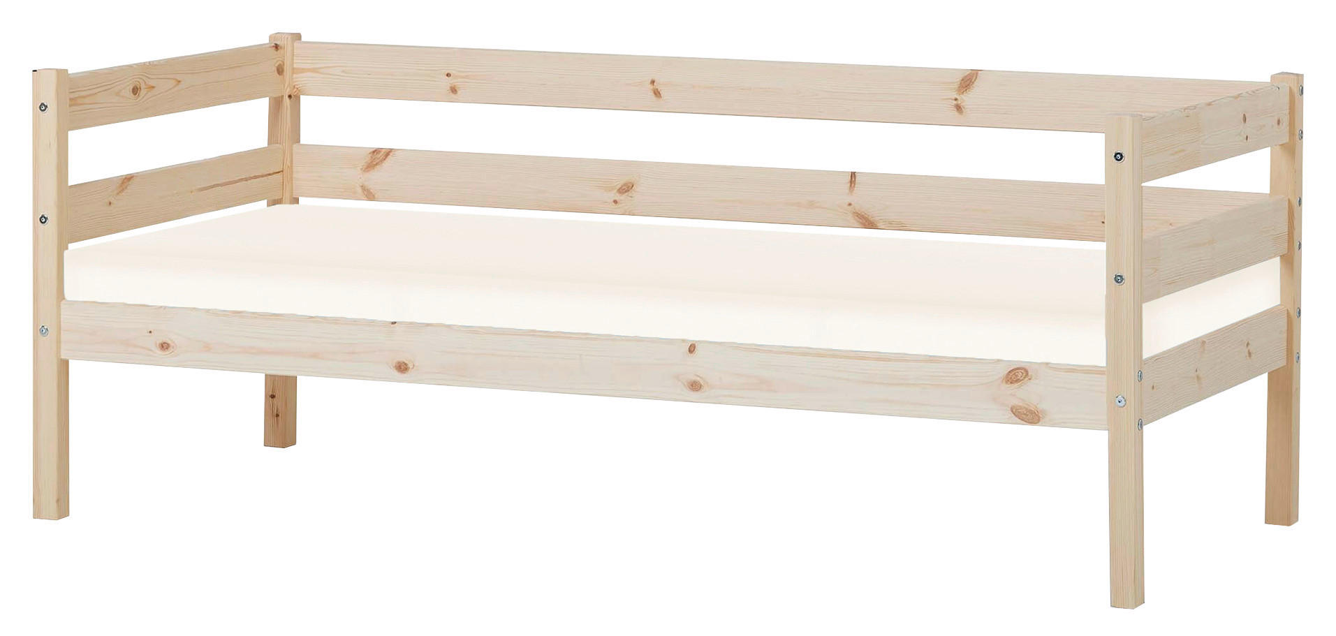 Thumbnail - Mid.you Kinder-/Juniorbett ECO Comfort, Natur, Holz, Kiefer, massiv,vollmassiv, 70x160 cm, Made in Europe, nur für Rollr...