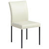 STUHL Echtleder Beige  - Beige/Schwarz, MODERN, Leder/Metall (45,5/86/57,5cm) - Livetastic