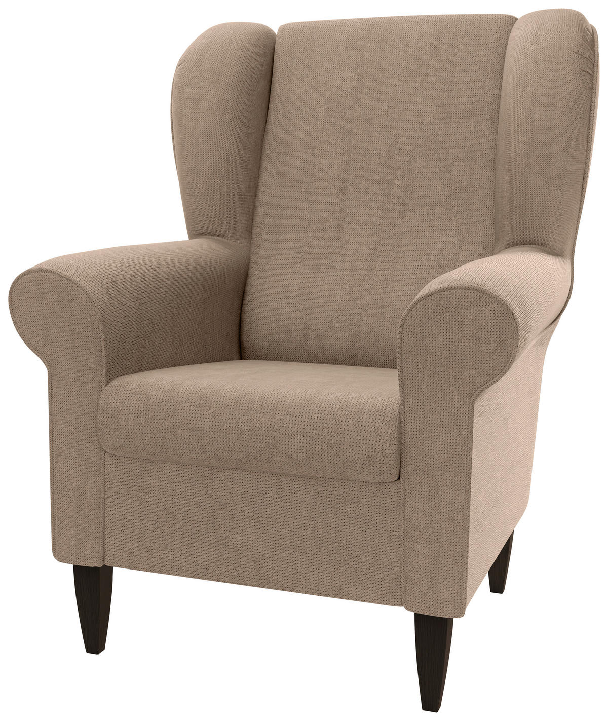 OHRENSESSEL Chenille Hellbraun  - Wengefarben/Hellbraun, Konventionell, Holz/Textil (80/102/86cm) - Livetastic