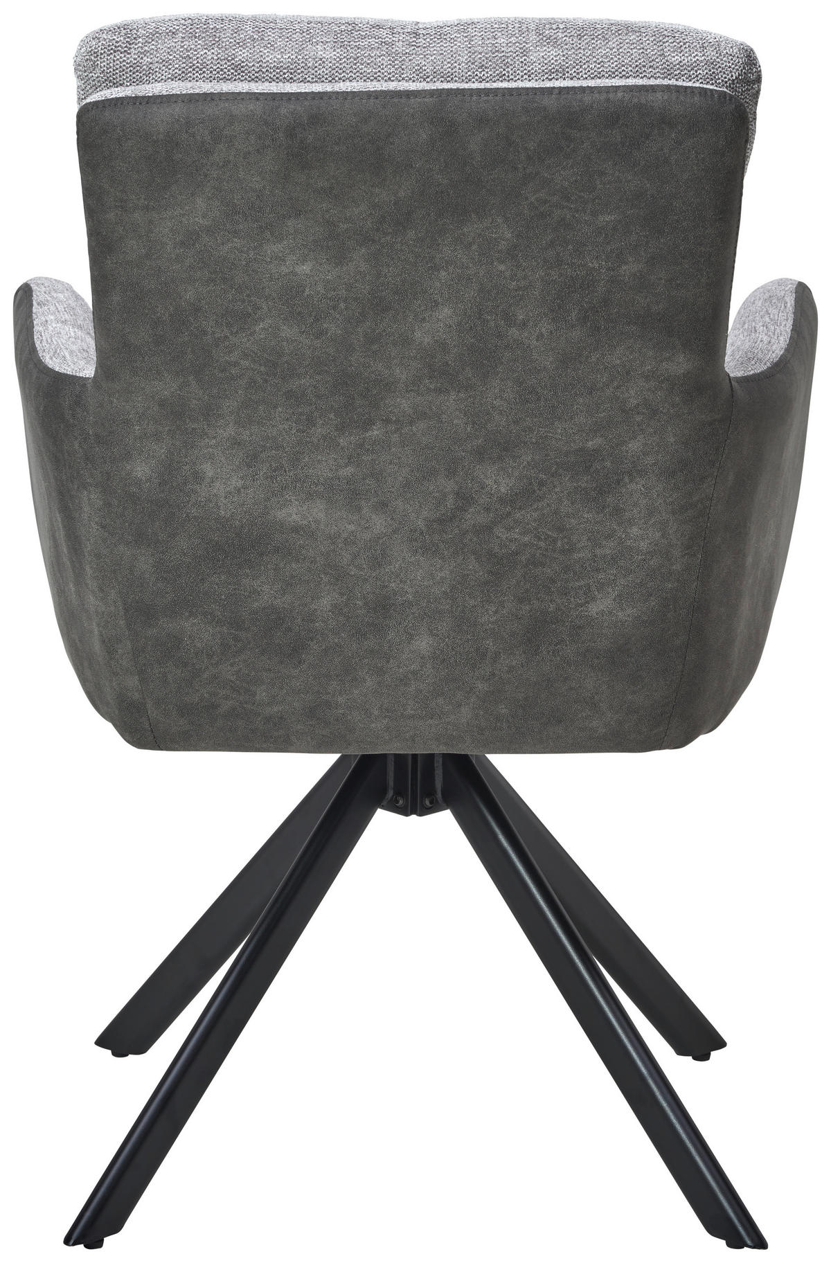 ARMLEHNSTUHL  in Eisen Leinenoptik  - Schwarz/Grau, LIFESTYLE, Holz/Textil (60/88/67cm) - MID.YOU