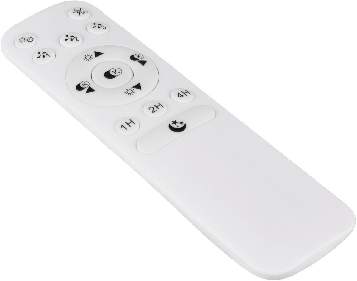 STROPNÍ VENTILÁTOR, 50/16,8 cm  - bílá/barvy stříbra, Lifestyle, plast (50/16,8cm) - Mican