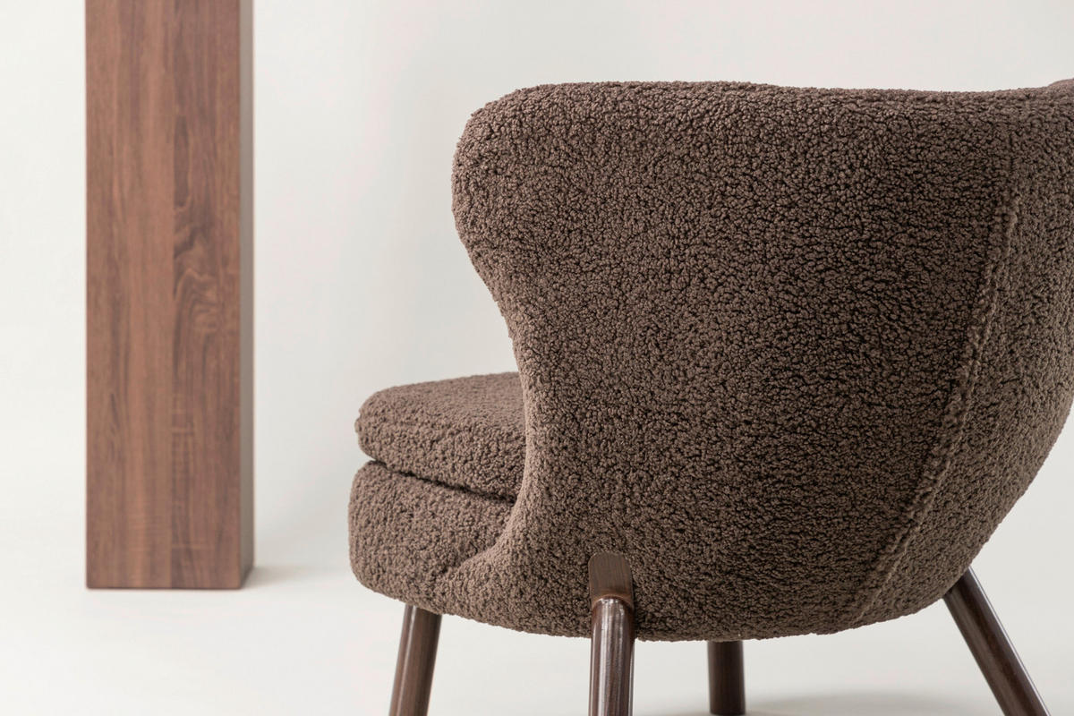 FÅTÖLJ MED FOTPALL i metall, textil brun  - brun, Design, metall/textil (60,5/80/85cm) - Livetastic