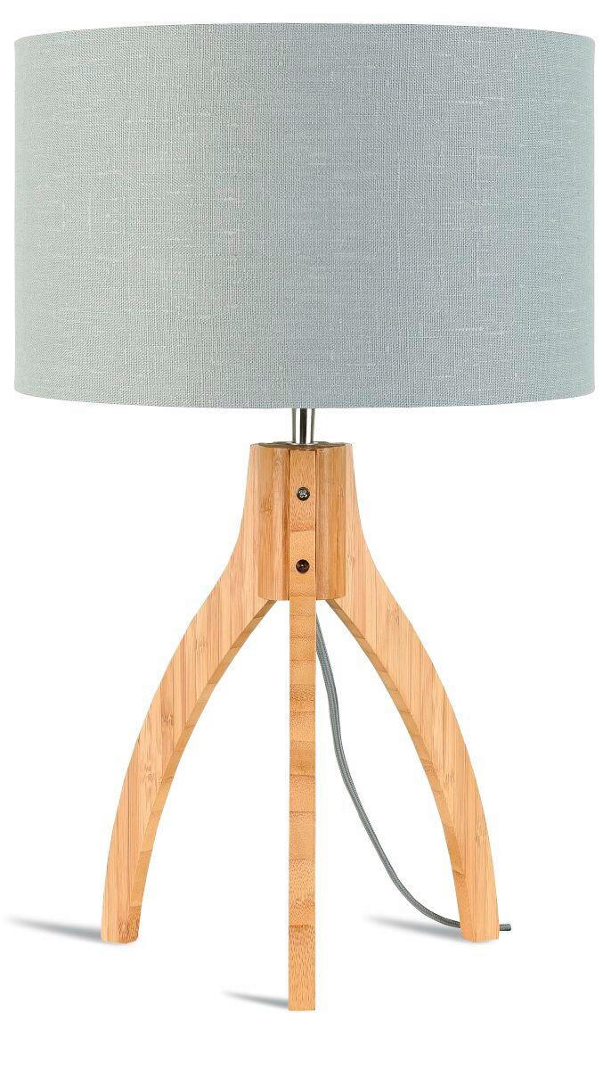 BORDSLAMPA GOOD&MOJO  36/54 cm   - ljusgrå/naturfärgad, Trend, trä/textil (36/54cm) - Good & Mojo