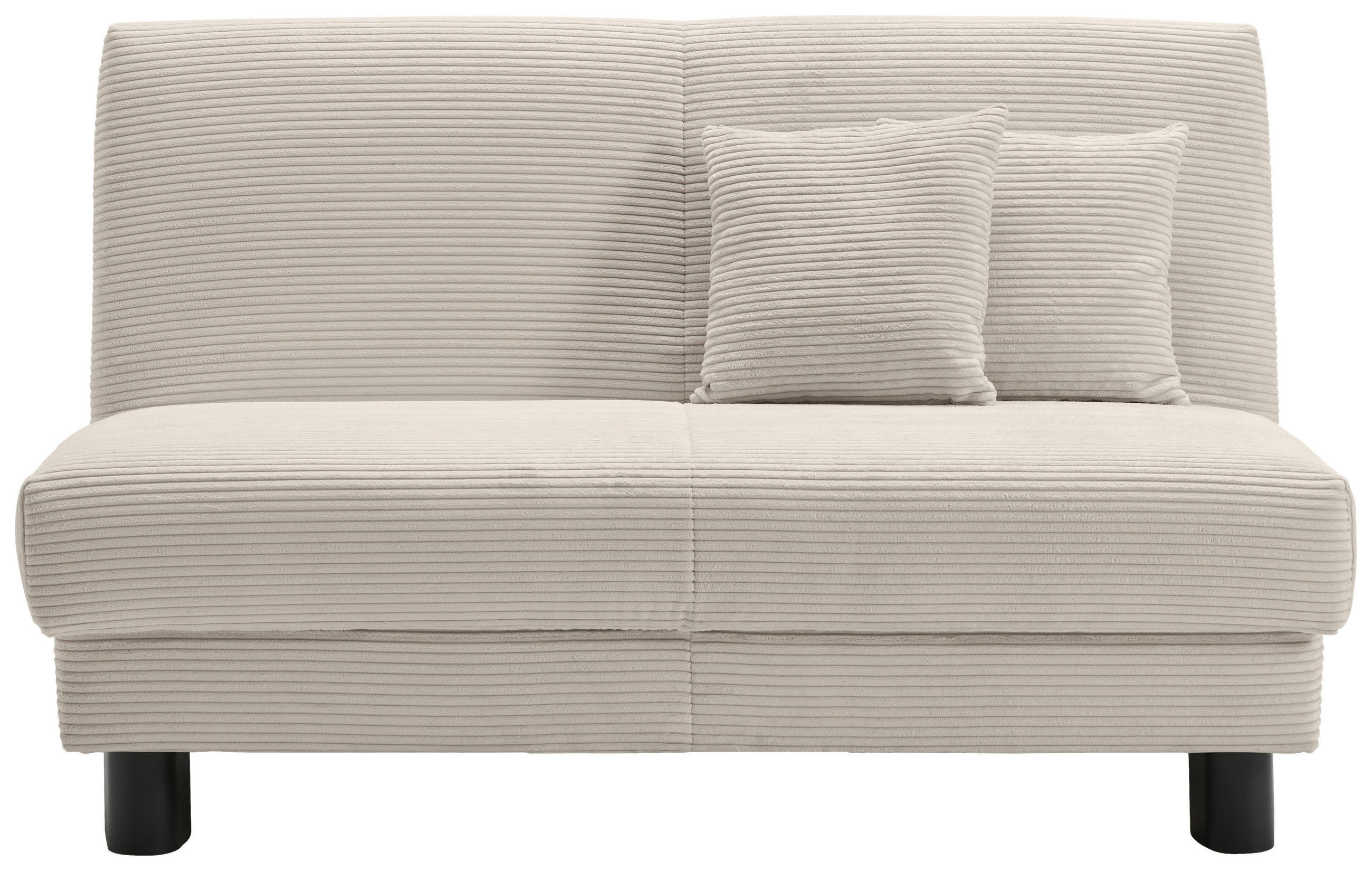 SCHLAFSOFA Cord Beige  - Beige/Schwarz, Design, Textil/Metall (145/85/100cm) - Carryhome