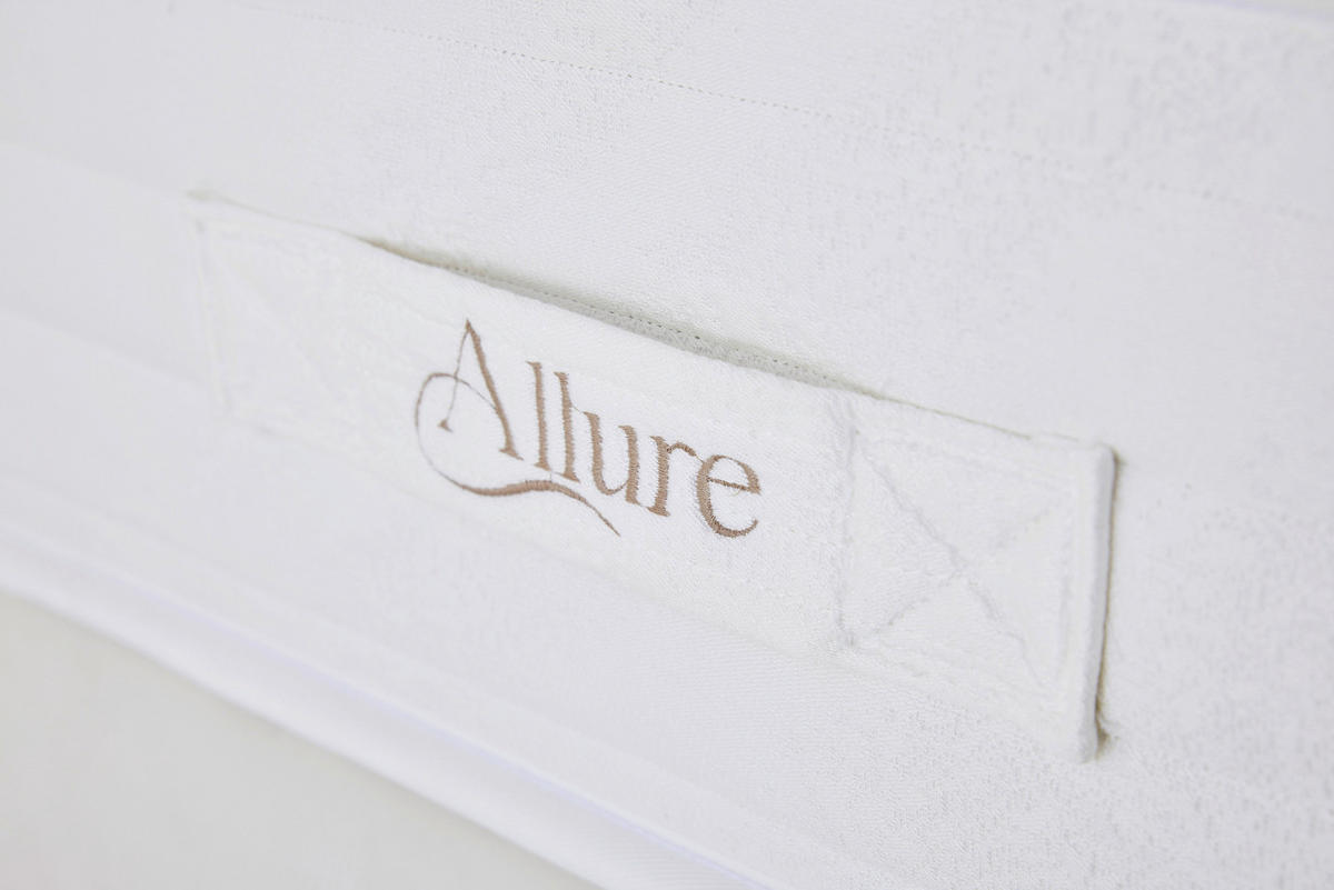 BOXSPRINGMATRATZE ALLURE SAN REMO H3, 90/200 cm, Höhe ca.: 27 cm,  - Creme, Basics, Textil (90/200cm)