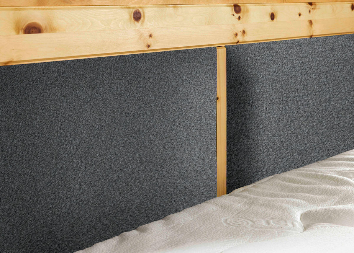 BOXSPRINGBETT 180/200 cm  in Dunkelgrau  - Dunkelgrau, Natur, Holz/Textil (180/200cm) - Linea Natura