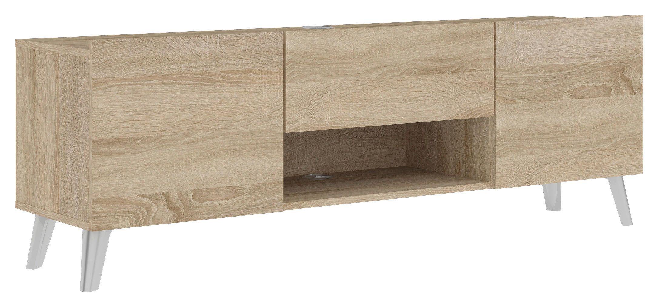 LOWBOARD Sonoma Eiche  - Sonoma Eiche, Design, Holzwerkstoff/Kunststoff (140/46,5/34,5cm) - MID.YOU