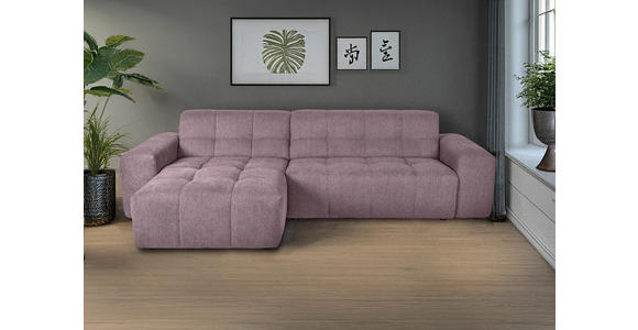 ECKSOFA Altrosa Webstoff  - Schwarz/Altrosa, KONVENTIONELL, Kunststoff/Textil (301/160cm) - Carryhome