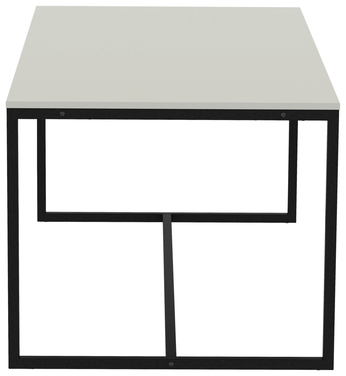 ESSTISCH rechteckig Weiß  - Schwarz/Weiß, Design, Holzwerkstoff/Metall (180/90/75cm)