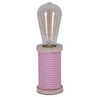 TISCHLEUCHTE 7/12 cm   - Pink/Naturfarben, Design, Holz/Textil (7/12cm) - Näve