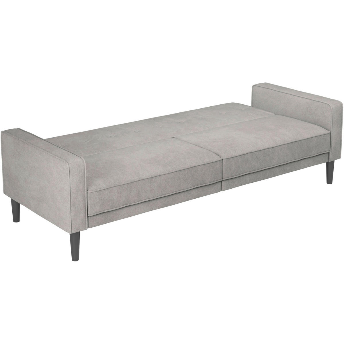 SCHLAFSOFA AARHUS in Webstoff Hellgrau Skandinavisch, Modern  - Hellgrau/Braun, Basics, Holz/Textil (213/81/86cm) - Livetastic