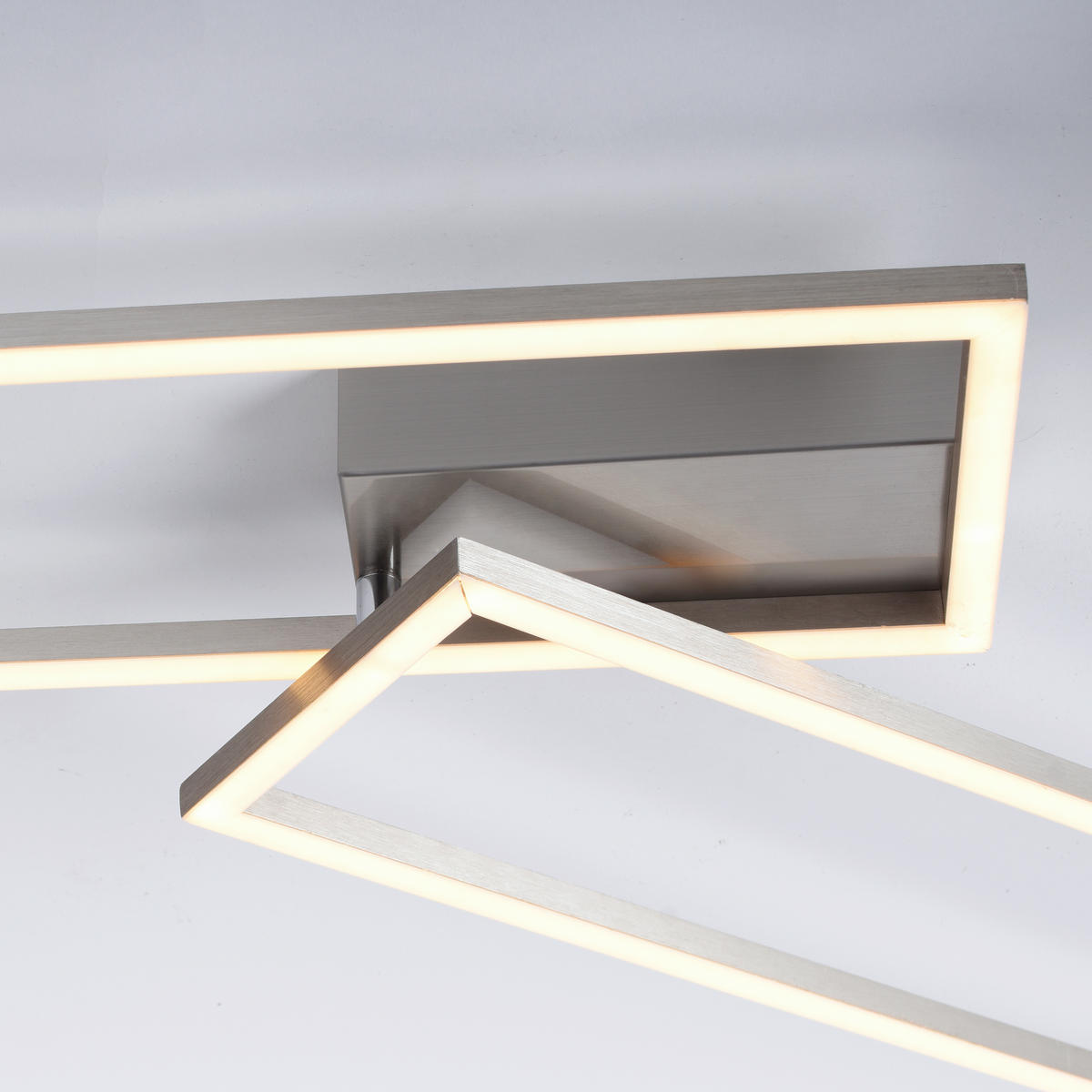 LED SVJETILJKA STROPNA  - boje oplemenjenog čelika, Design, metal/plastika (92,4/22/7cm)
