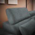 ECKSOFA in Samt Grau  - Schwarz/Grau, Design, Textil/Metall (299/264cm) - Novel