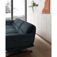 ECKSOFA Petrol Flachgewebe  - Petrol/Schwarz, Design, Textil/Metall (176-217/279-327cm) - Dieter Knoll
