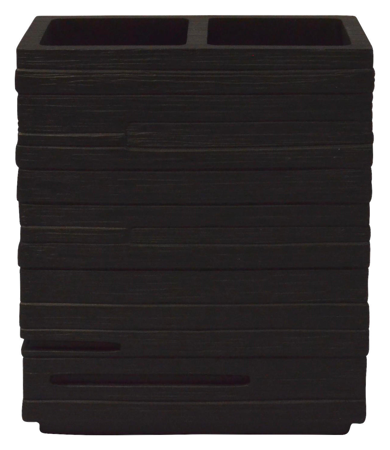 ZAHNPUTZBECHER Kunststoff  - Schwarz, Basics, Kunststoff (10,3/11,5/6,3cm) - Sadena