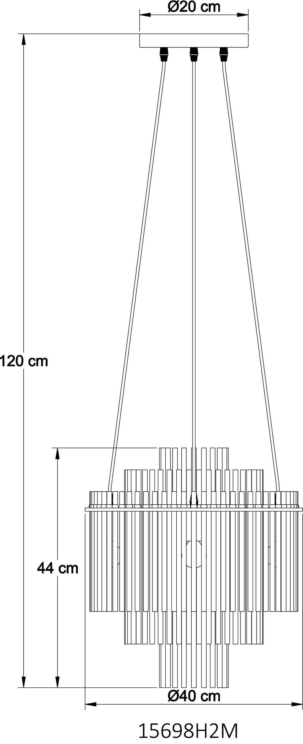 HÄNGELEUCHTE 40/120 cm  - Klar/Goldfarben, Basics, Metall (40/120cm) - Globo