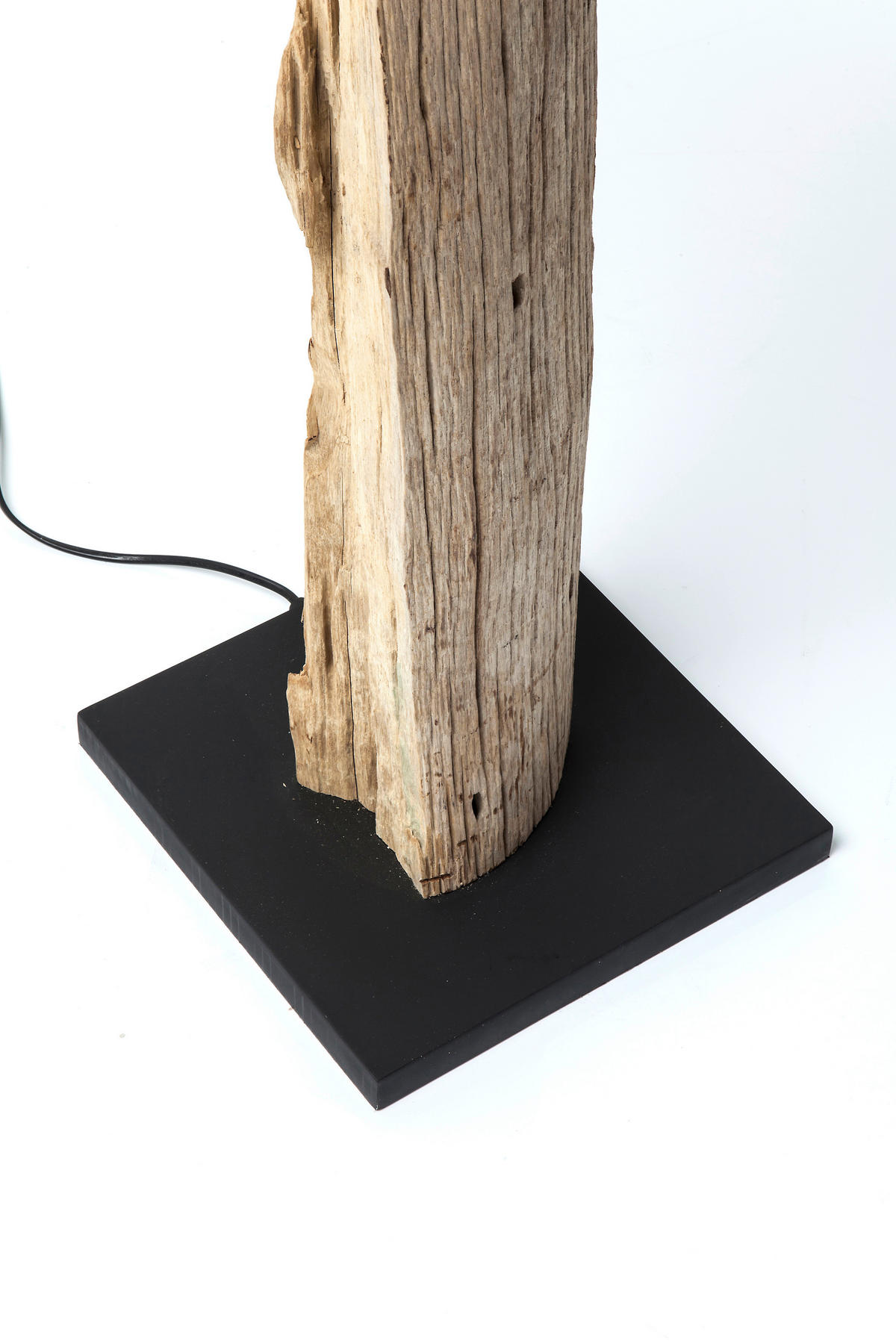 STEHLEUCHTE 52/171/52 cm  - Schwarz/Naturfarben, Natur, Holz/Textil (52/171/52cm) - Kare-Design