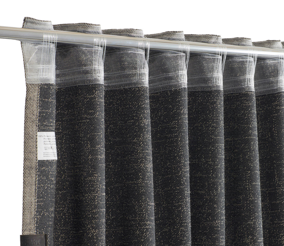 FERTIGVORHANG  blickdicht  130/250 cm   - Schwarz/Weiß, Basics, Textil (130/250cm) - Schöner Wohnen
