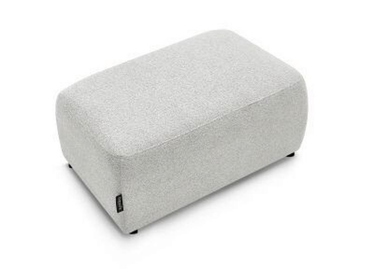 HOCKER ATILLA Flachgewebe Hellgrau  - Hellgrau/Schwarz, MODERN, Kunststoff/Textil (92/44/48cm)