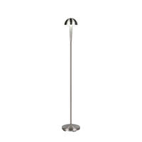 LED-STEHLEUCHTE - Weiss/Nickelfarben, Basics, Kunststoff/Metall (22/130,5cm)
