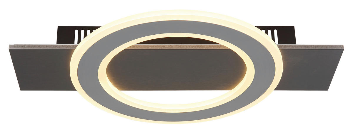 LED-DECKENLEUCHTE    44/29/5,5 cm  - Anthrazit/Opal, Design, Kunststoff/Metall (44/29/5,5cm) - Globo