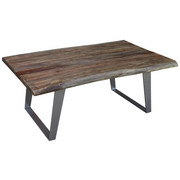 COUCHTISCH in Schwarz, Silberfarben - Silberfarben/Schwarz, Design, Holz/Metall (115/70/45cm) - Carryhome