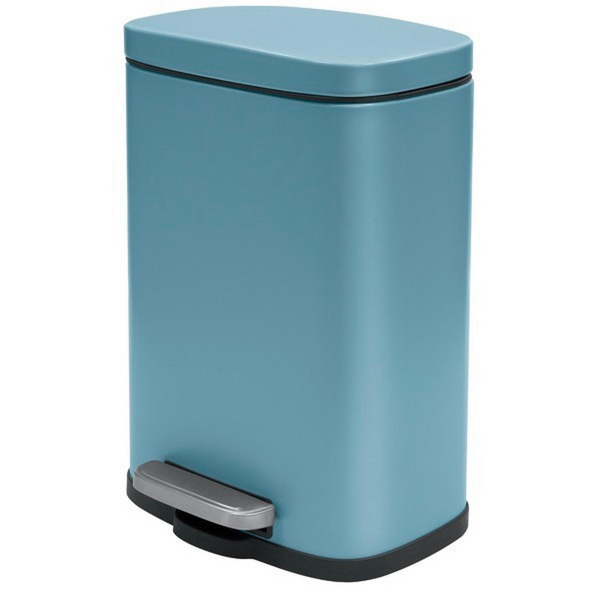 TRETEIMER AKIRA 5 L  - Pastellblau/Schwarz, Basics, Kunststoff/Metall (21,4/17,6/30cm) - Spirella